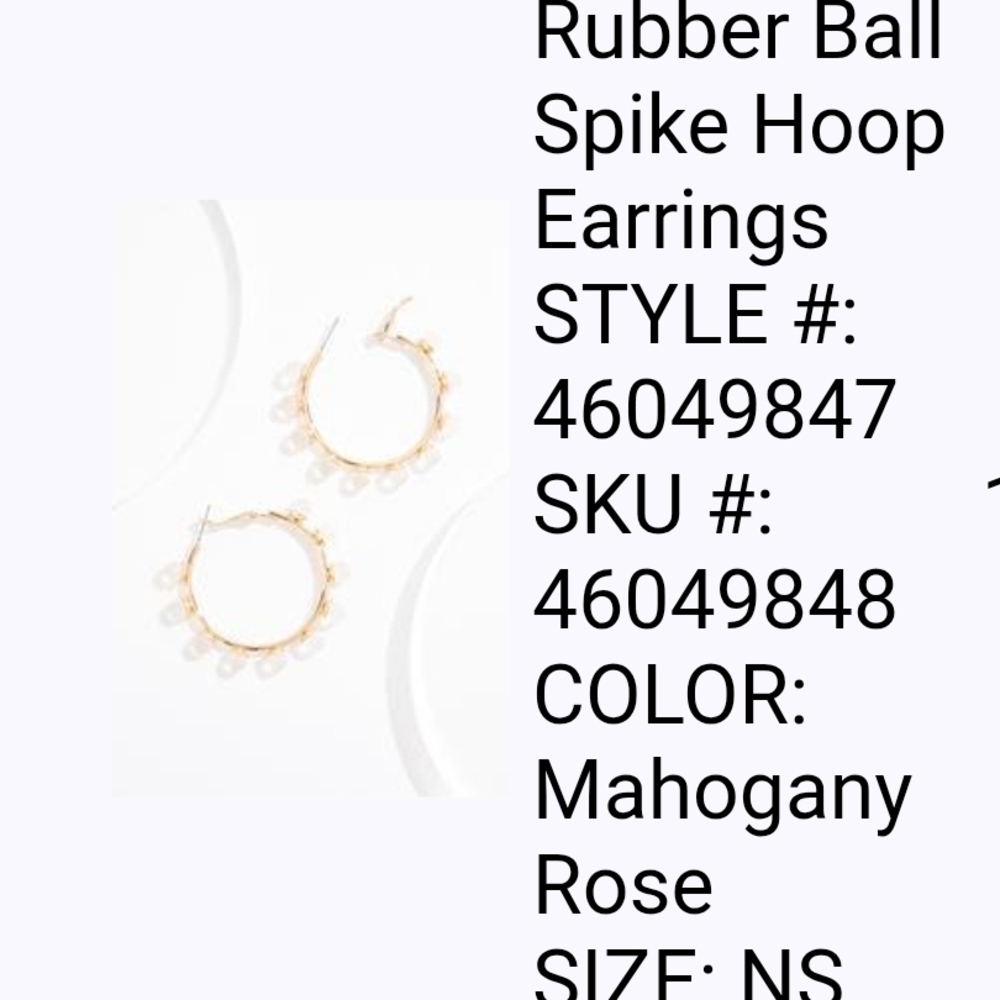 Cato Mahogany Rose Spike Hoop Earrings
